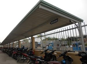 mái che bãi gủi xe